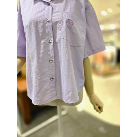 버튼자수 반팔셔츠