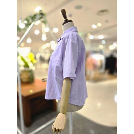 버튼자수 반팔셔츠