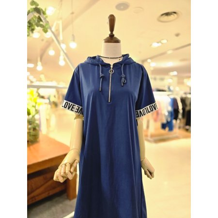 소매레터링 후드원피스