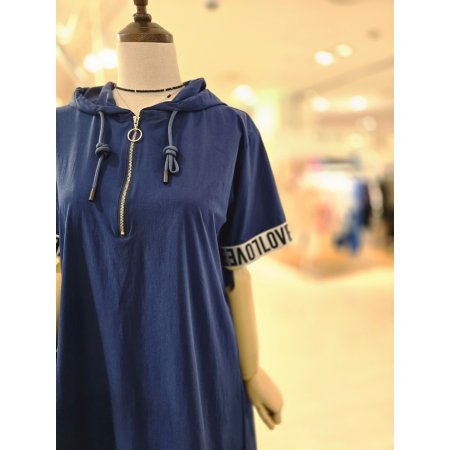 소매레터링 후드원피스