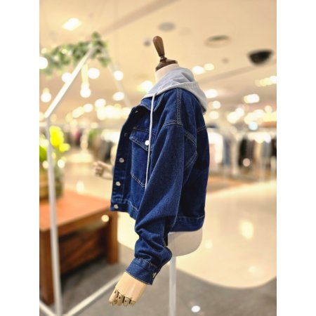 크러시후드데님자켓