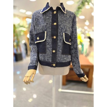 꽈배기 진 트위드자켓