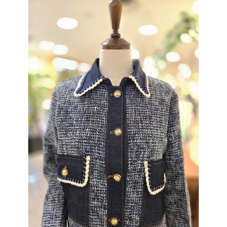 꽈배기 진 트위드자켓