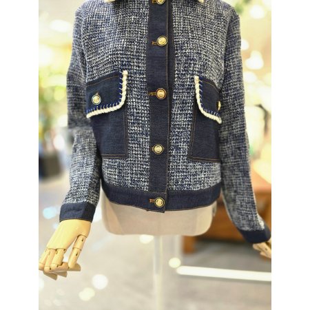 꽈배기 진 트위드자켓