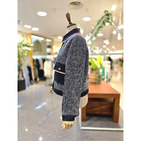 꽈배기 진 트위드자켓