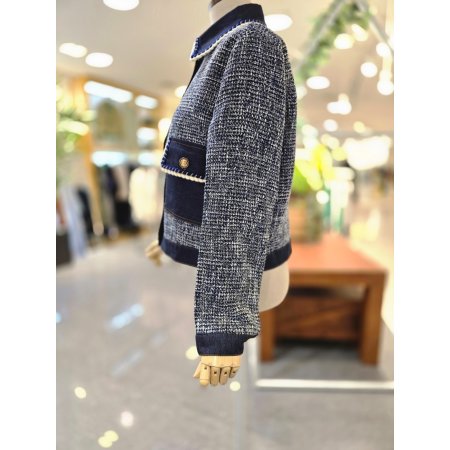 꽈배기 진 트위드자켓