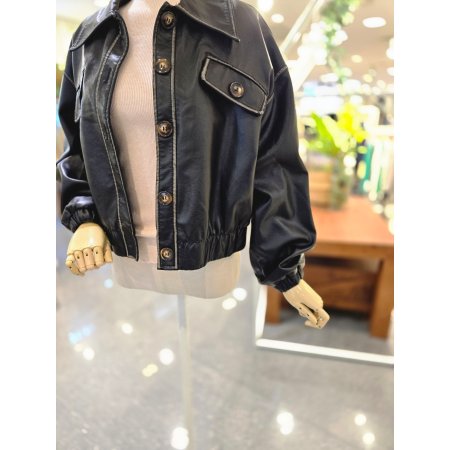 빈티지버튼레더자켓