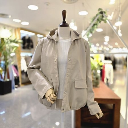 니트후드탈 라이더자켓