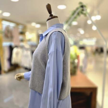 하프조끼세트 블라우스