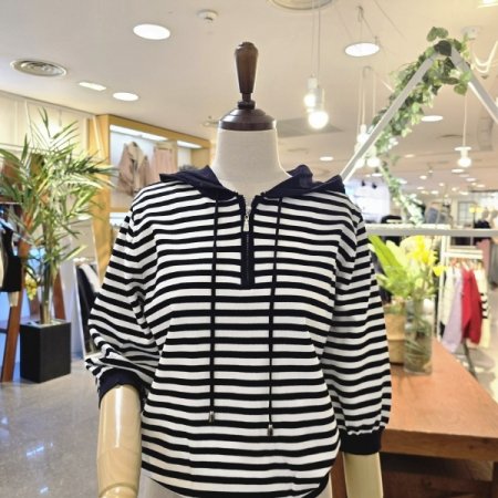 단가라지퍼후드니트