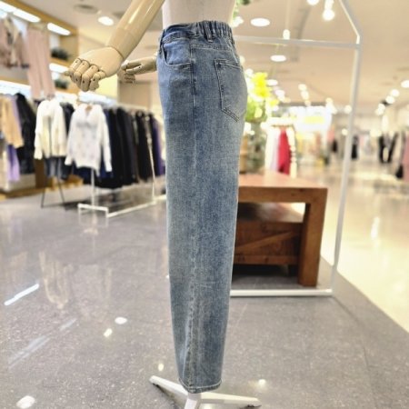 뒷밴딩일자데님팬츠