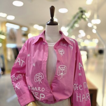 스트링레터링자수셔츠