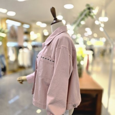 주머니꽃자수 면자켓