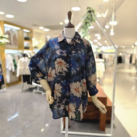 해바라기 롱 블라우스