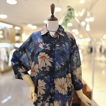 해바라기 롱 블라우스