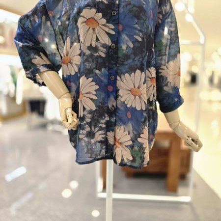 해바라기 롱 블라우스