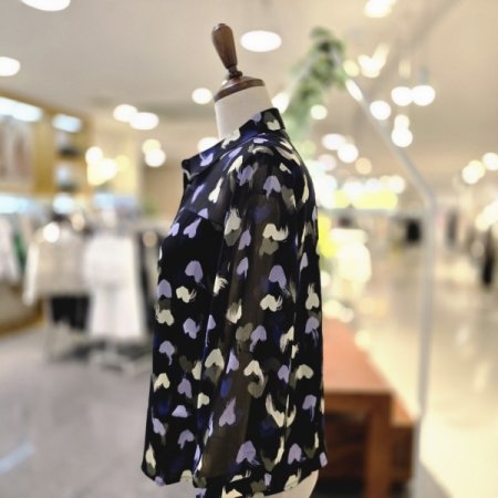 하트7부소매 블라우스