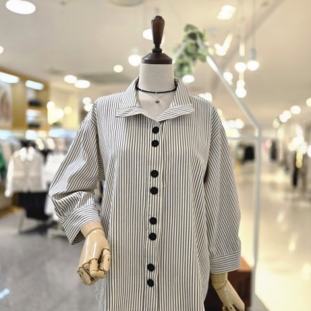 블랙빈 라인셔츠