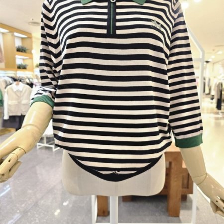 배색카라포인트인 니트