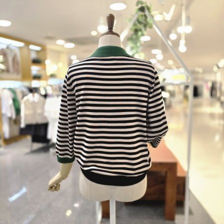 배색카라포인트인 니트