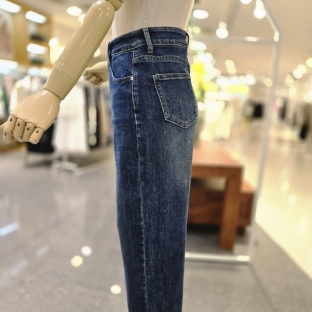 스판일자데님팬츠