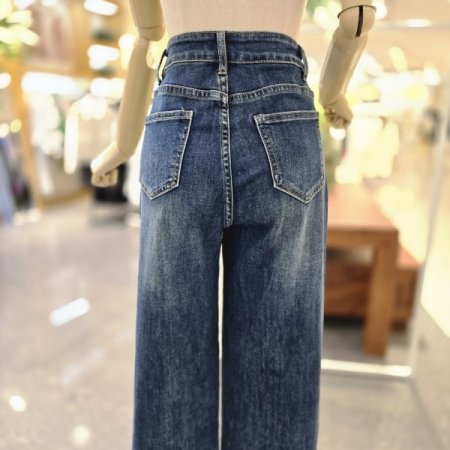 스판일자데님팬츠