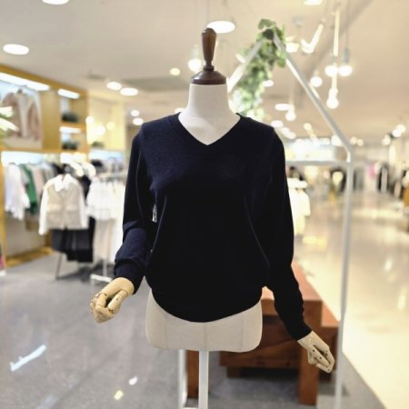 심플브이넥 니트