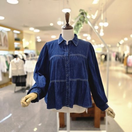 캉캉데님 블라우스