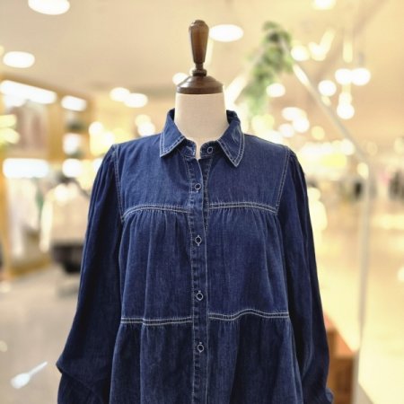 캉캉데님 블라우스