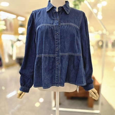 캉캉데님 블라우스