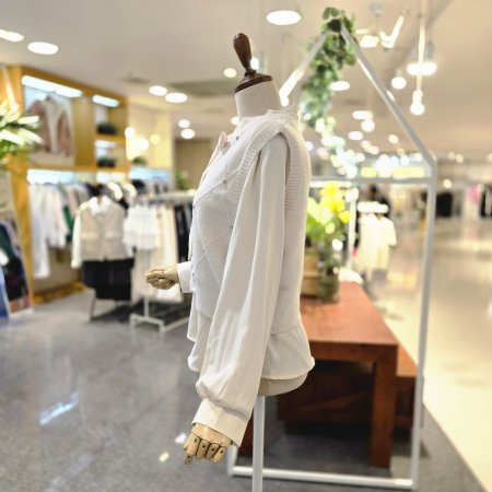 넥리본블라조끼세트