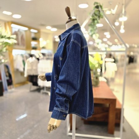 튤립비즈데님셔츠