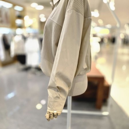 배색오각주머니 블라우스