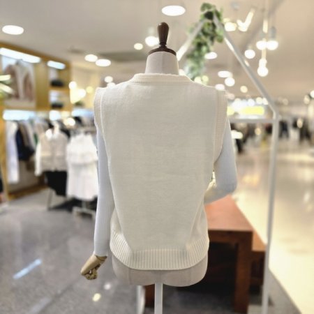 플라워자수 단추조끼