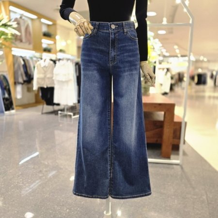 허리안밴드 부츠컷데님팬츠