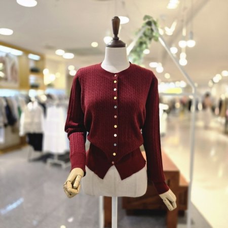 잔꽈색색단추 가디건