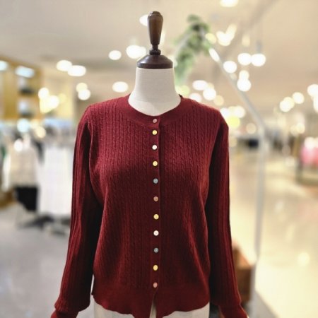 잔꽈색색단추 가디건