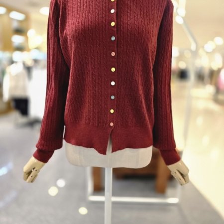 잔꽈색색단추 가디건