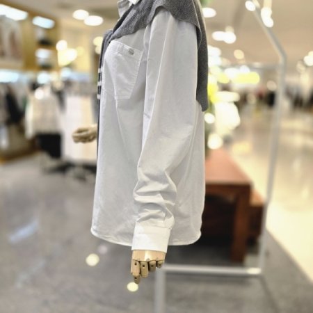 배색숄세트 블라우스