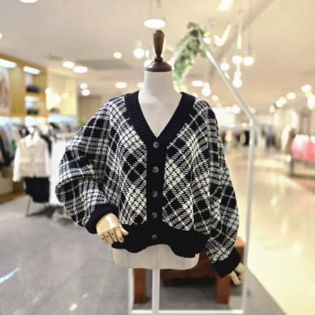 2도 자가드 가디건