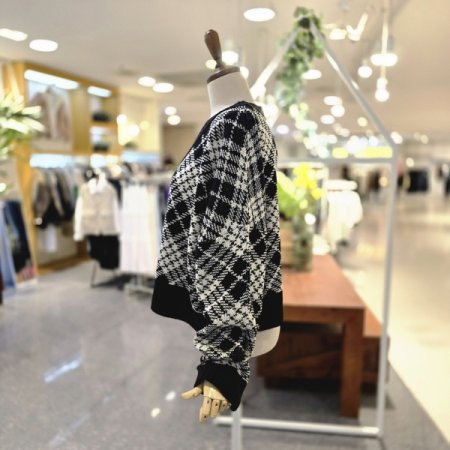 2도 자가드 가디건