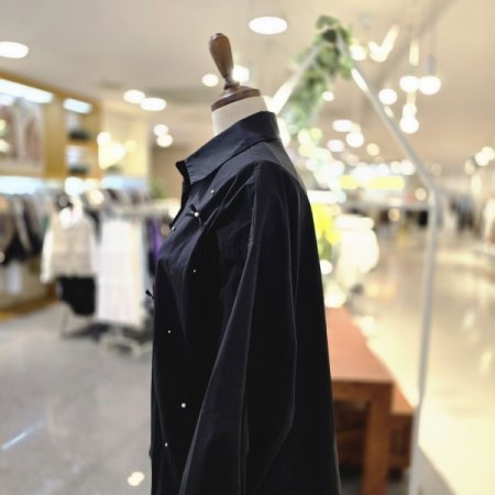 진주리본장식 블라우스