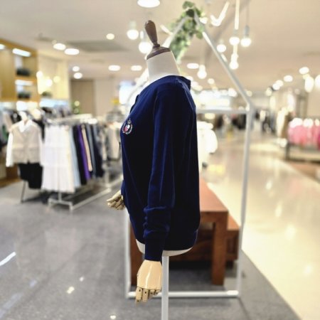 금장단추 자수가디건