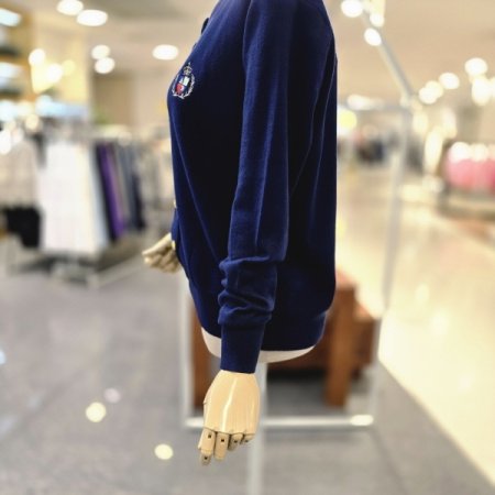 금장단추 자수가디건