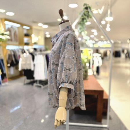 레트로 체인무드 블라우스