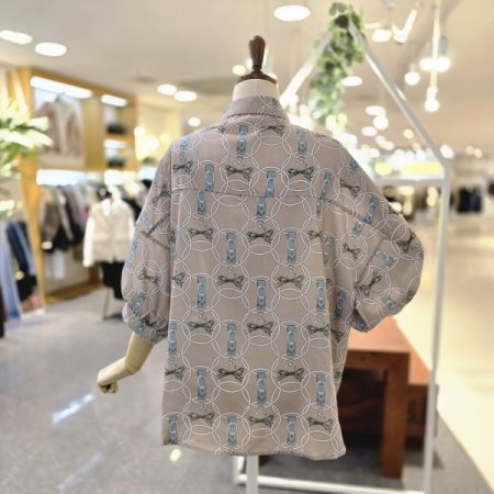 레트로 체인무드 블라우스