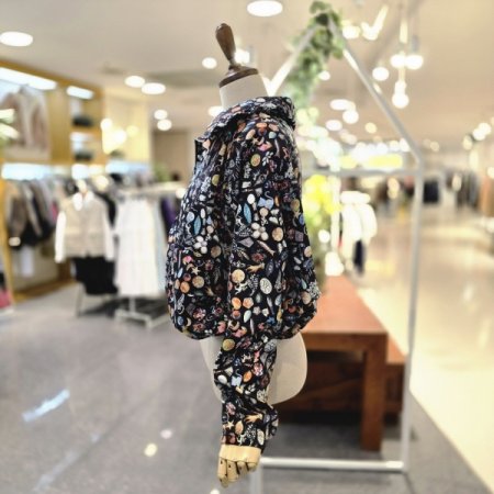 블랙나염 바람막이점퍼