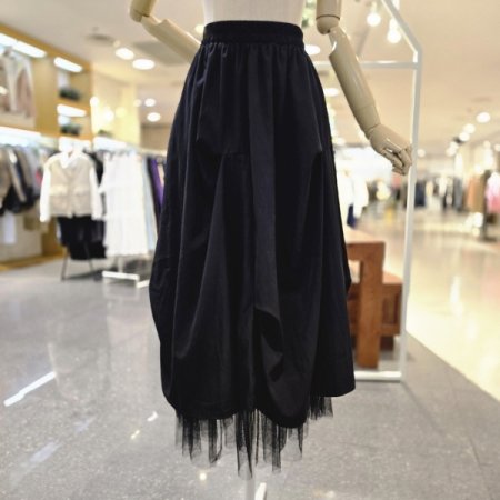 배색캉캉 스커트