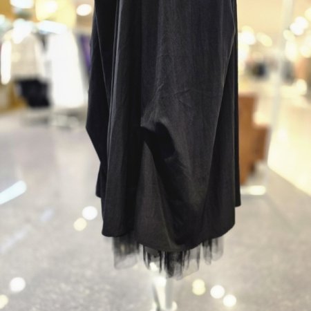 배색캉캉 스커트