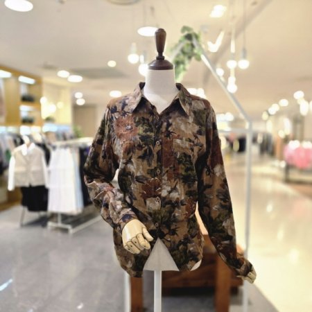 플라워패턴 블라우스